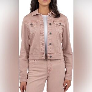 Kut from the Kloth Julia Crop Jacket in Blush: Large